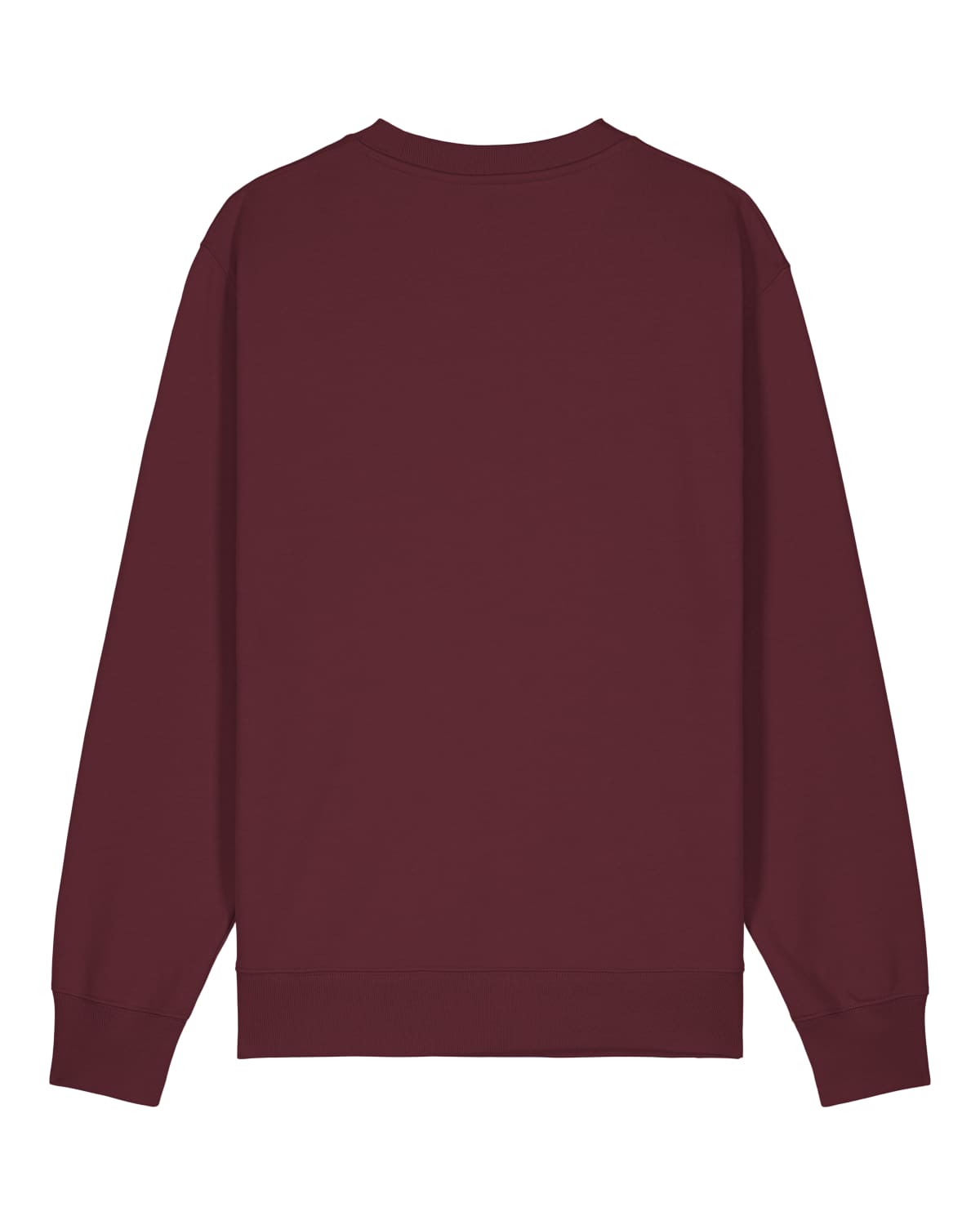Maroon unisex cotton sweatshirt on a white background