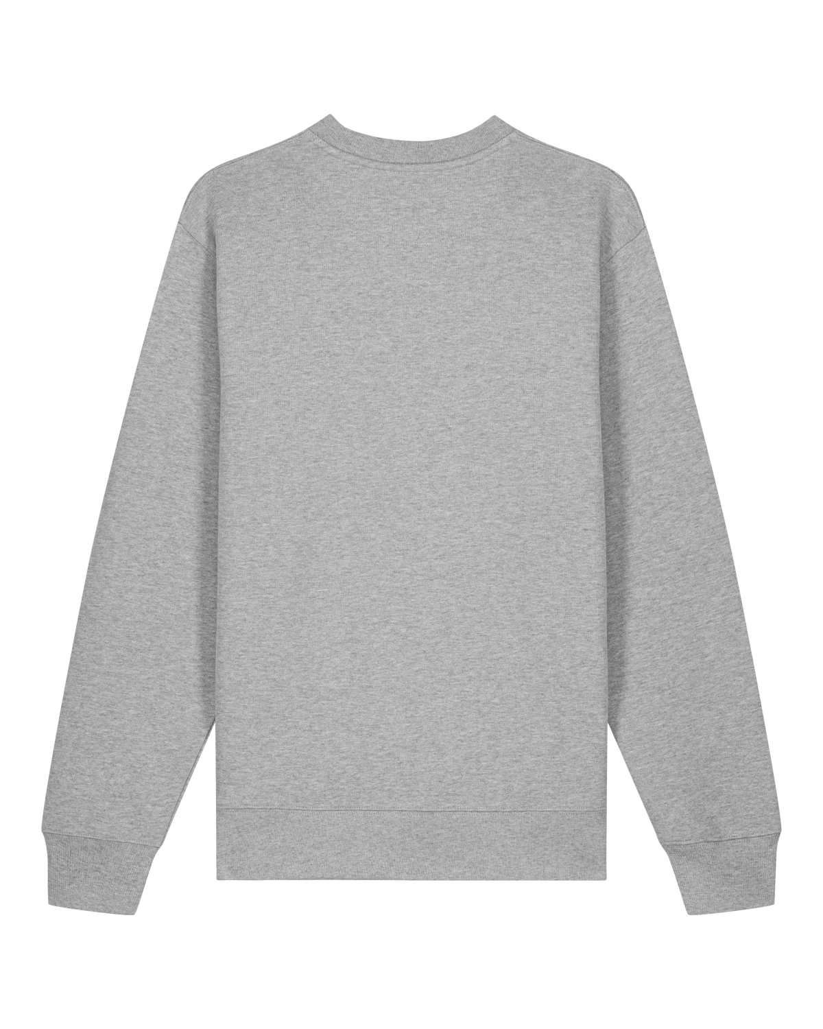 Gray unisex cotton sweatshirt on a white background
