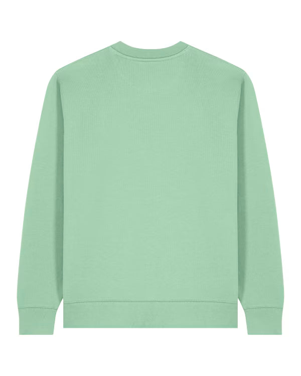 mint green unisex crewneck sweatshirt flat back view