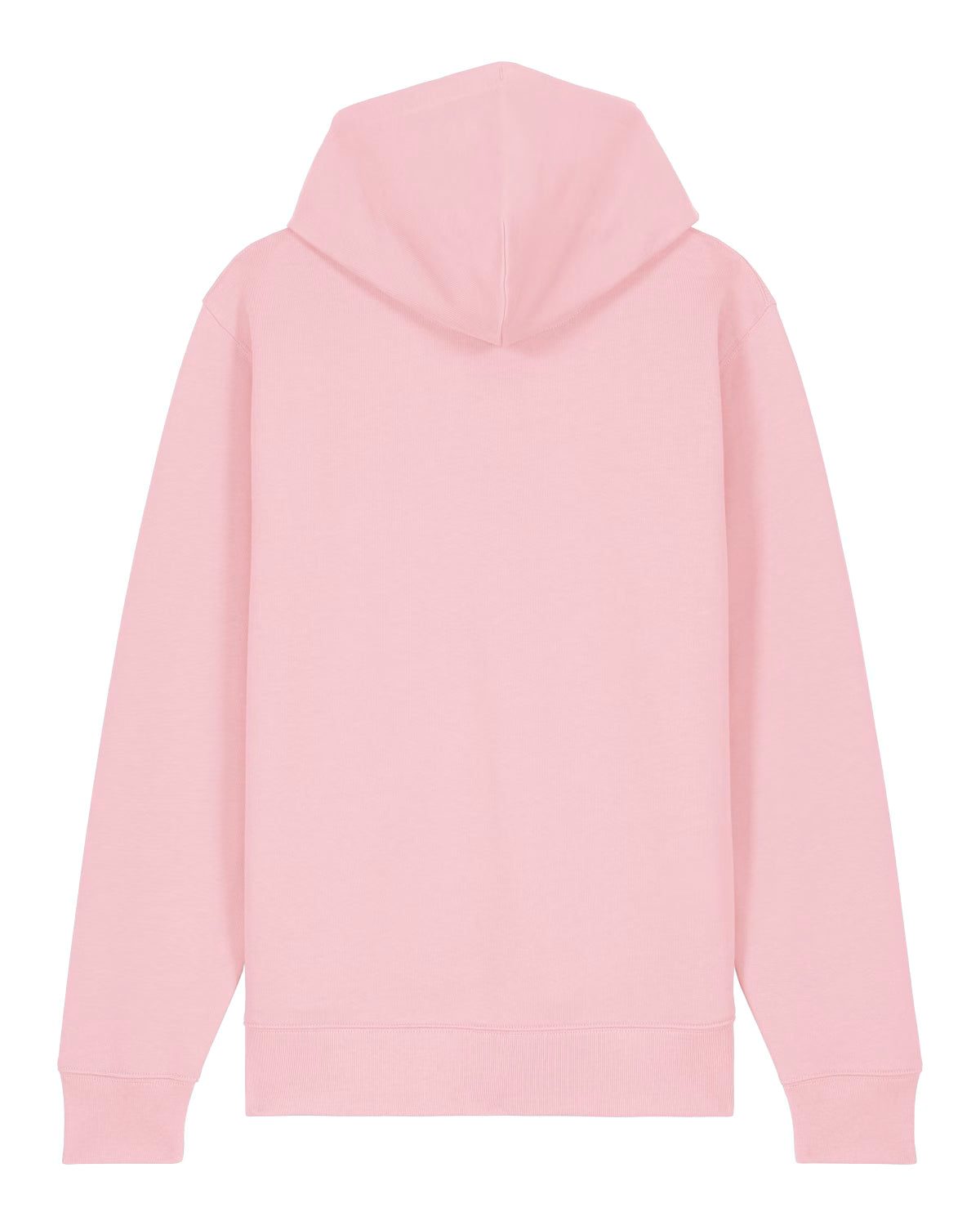 Pink cotton hoodie on a white background