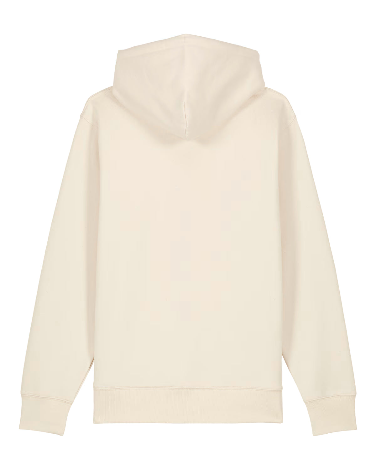 Beige cotton hoodie on a white background
