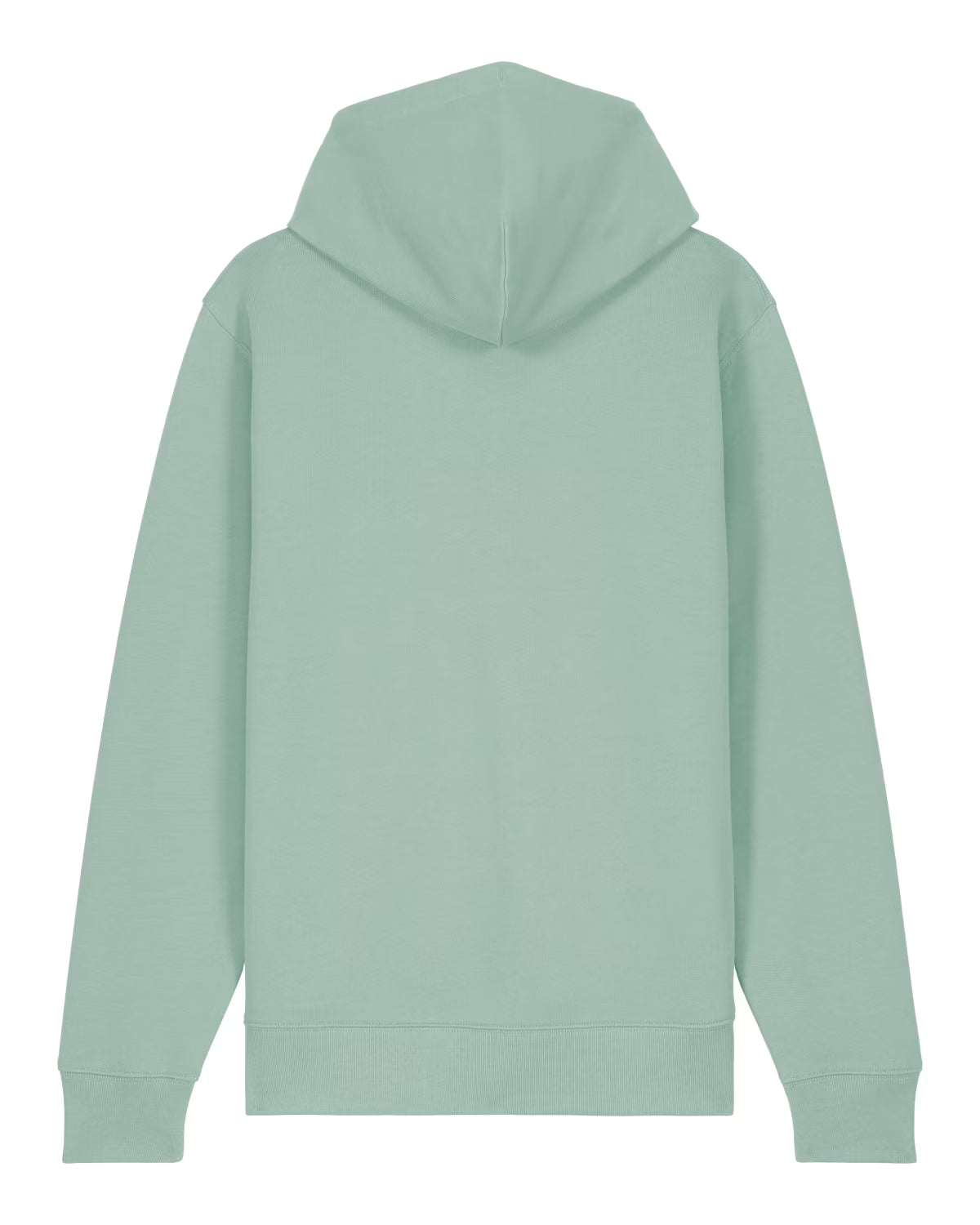 Light green unisex cotton hoodie on a white background
