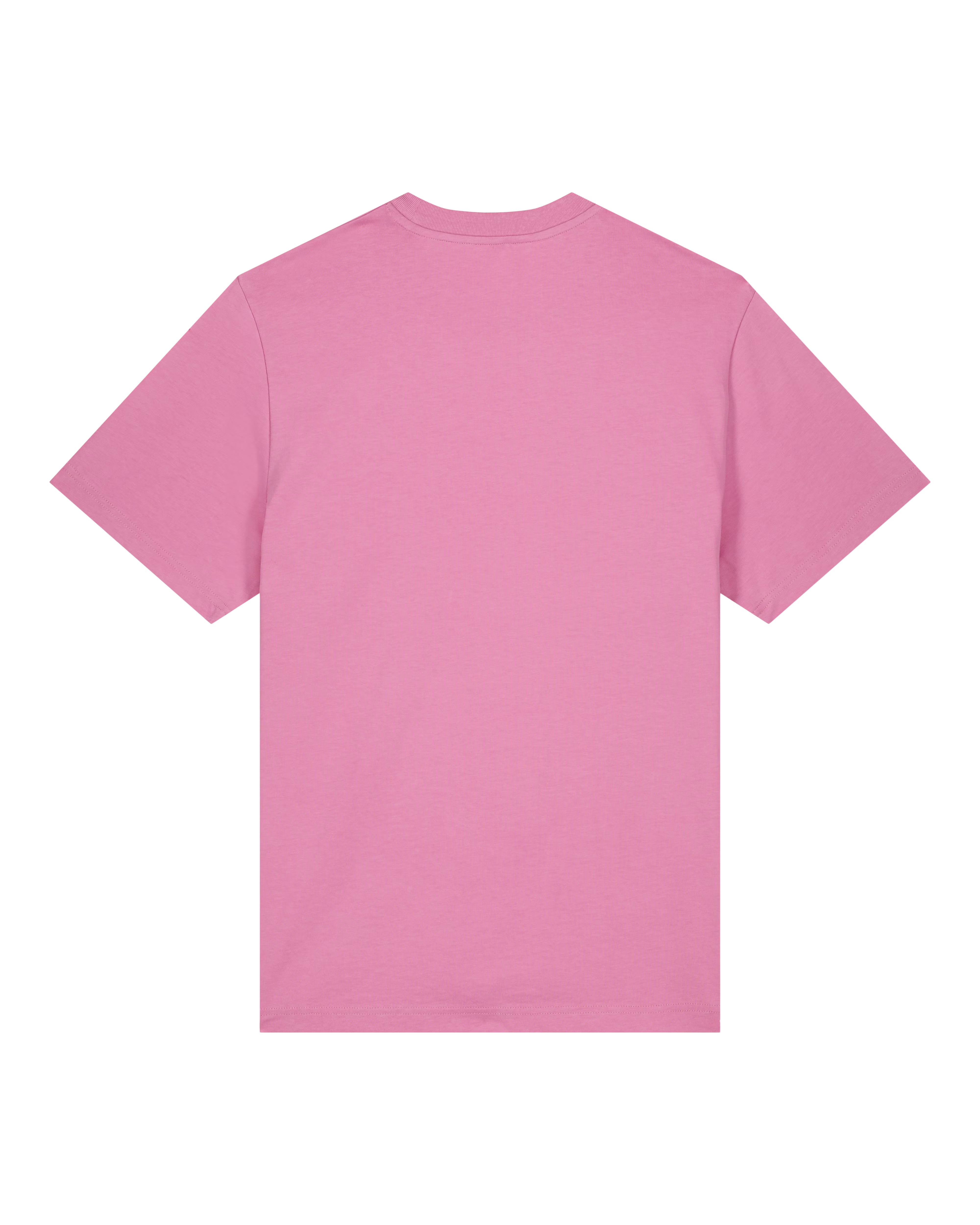 soft pink unisex cotton t-shirt flat front view