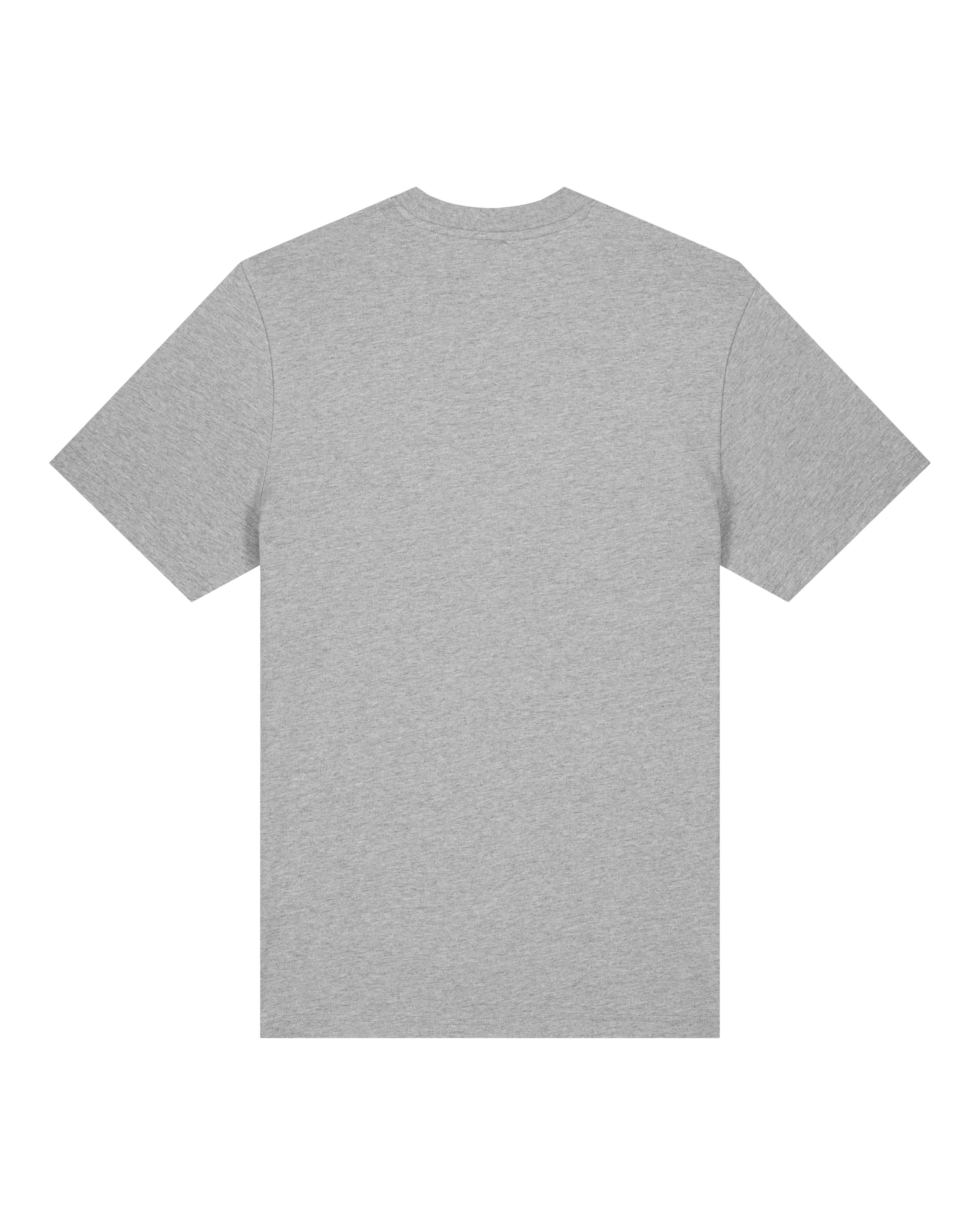 light grey unisex cotton t-shirt flat front view
