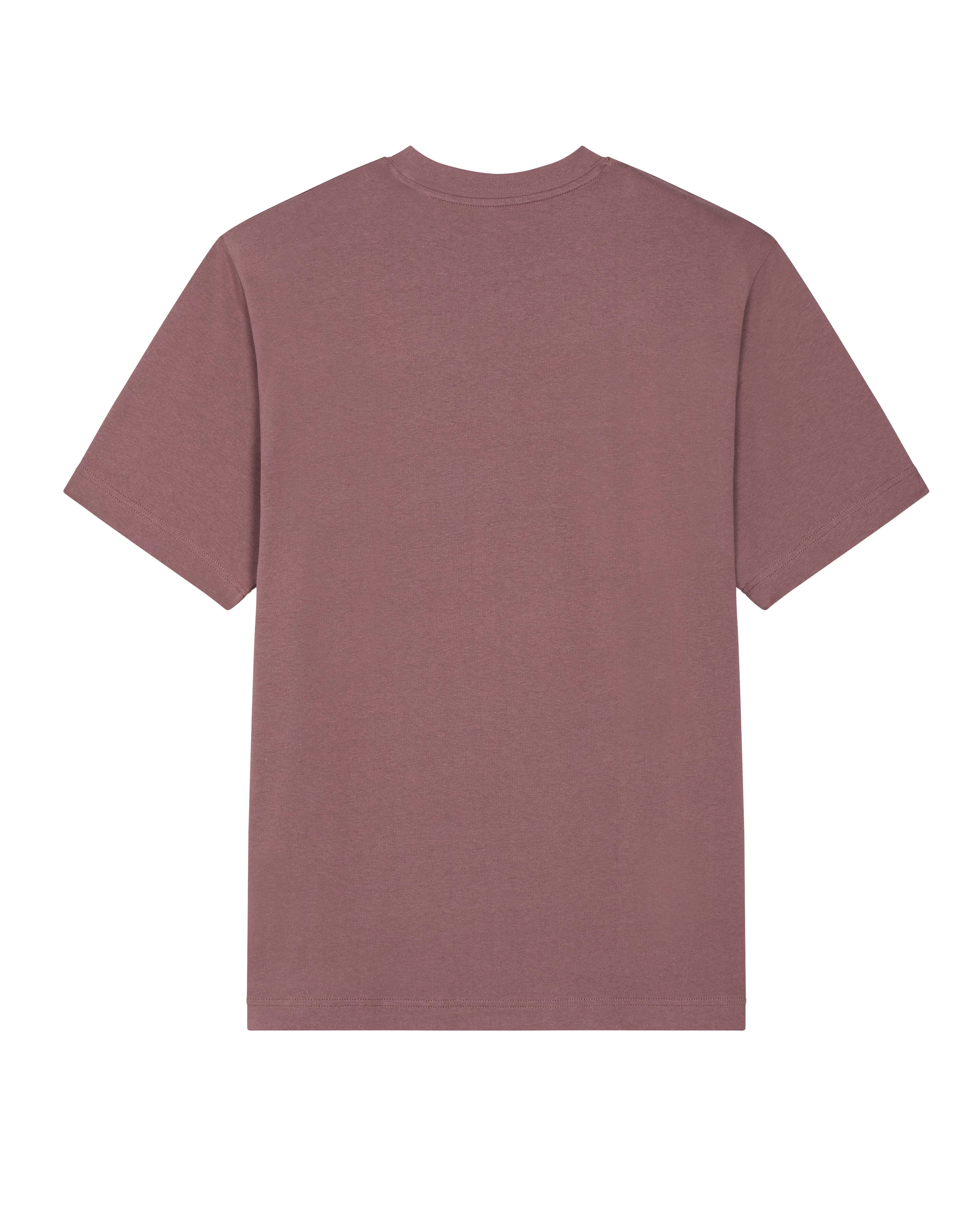 dusty mauve unisex cotton t-shirt flat front view