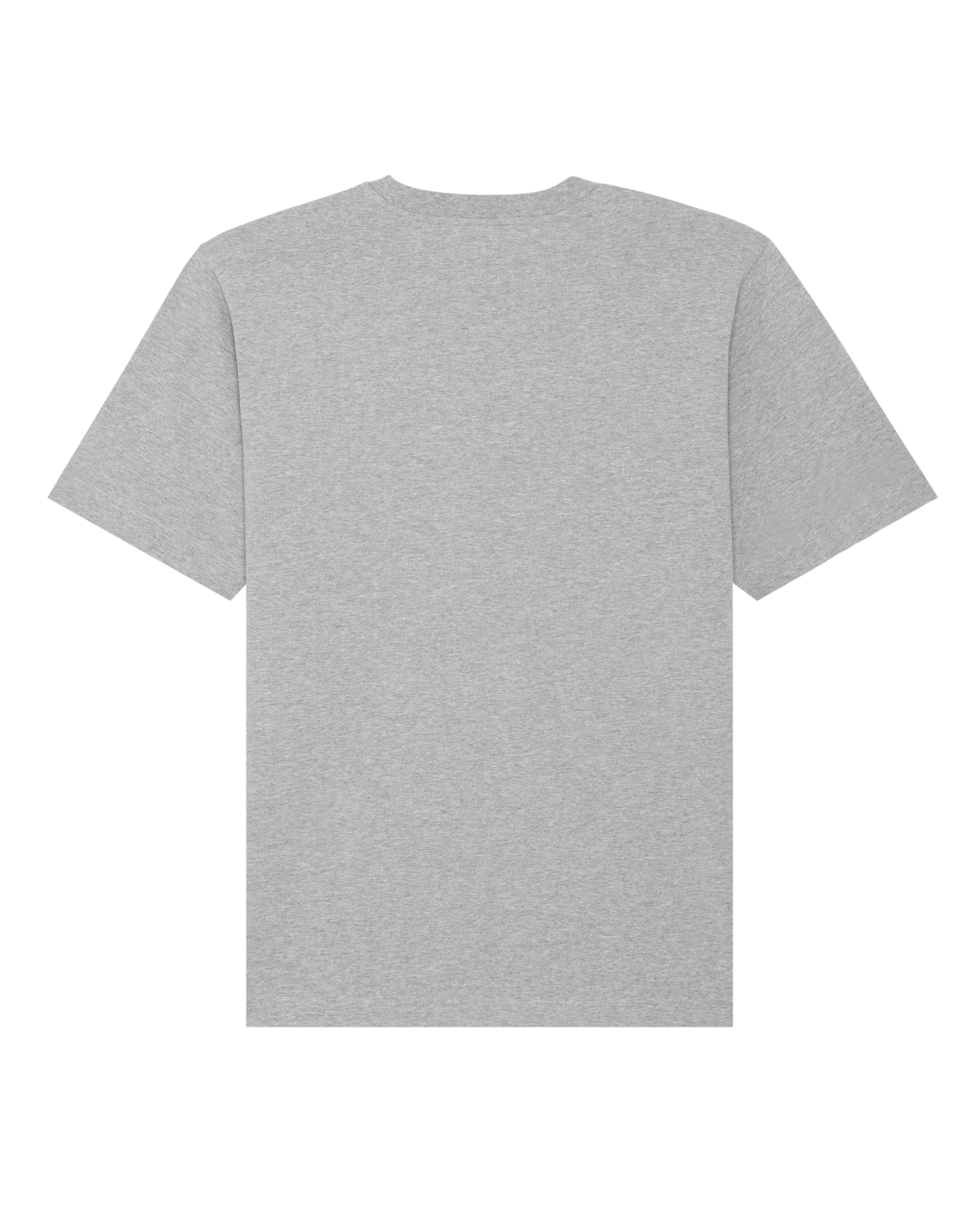 light grey unisex cotton t-shirt flat back view