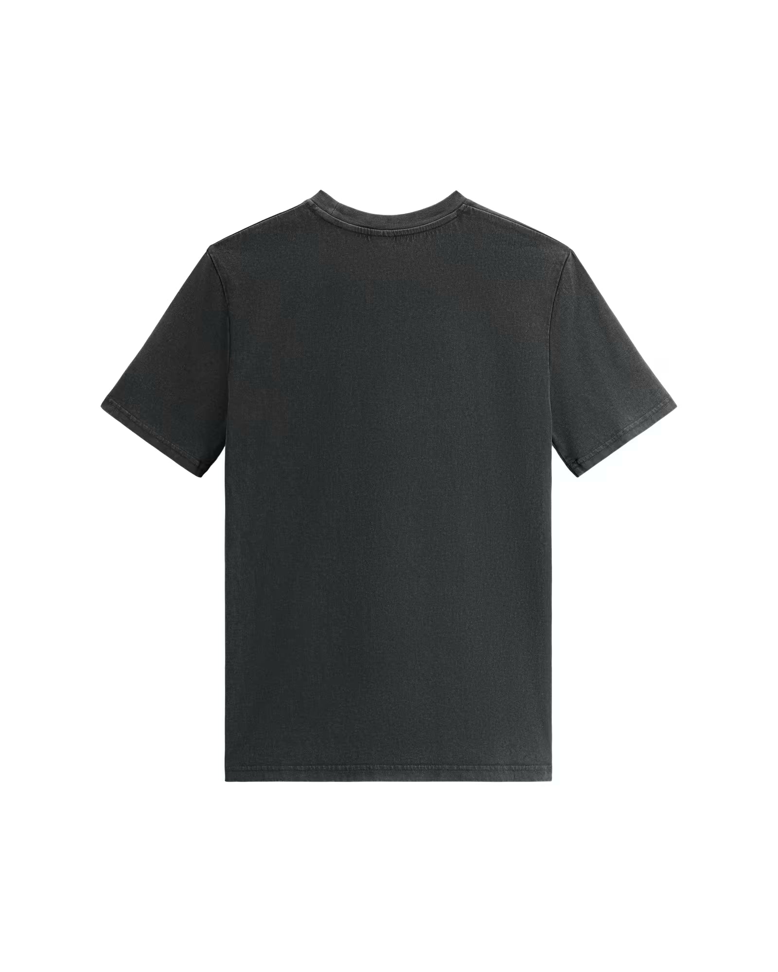 black unisex cotton t-shirt flat back view