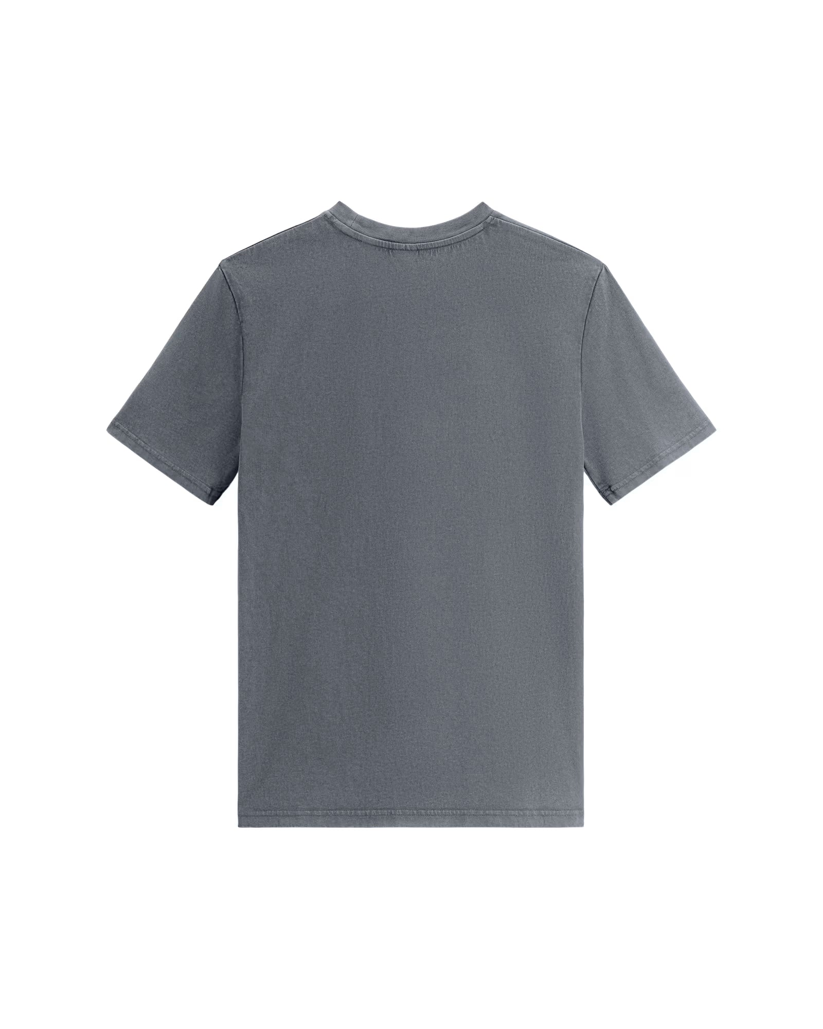charcoal grey unisex cotton t-shirt flat back view