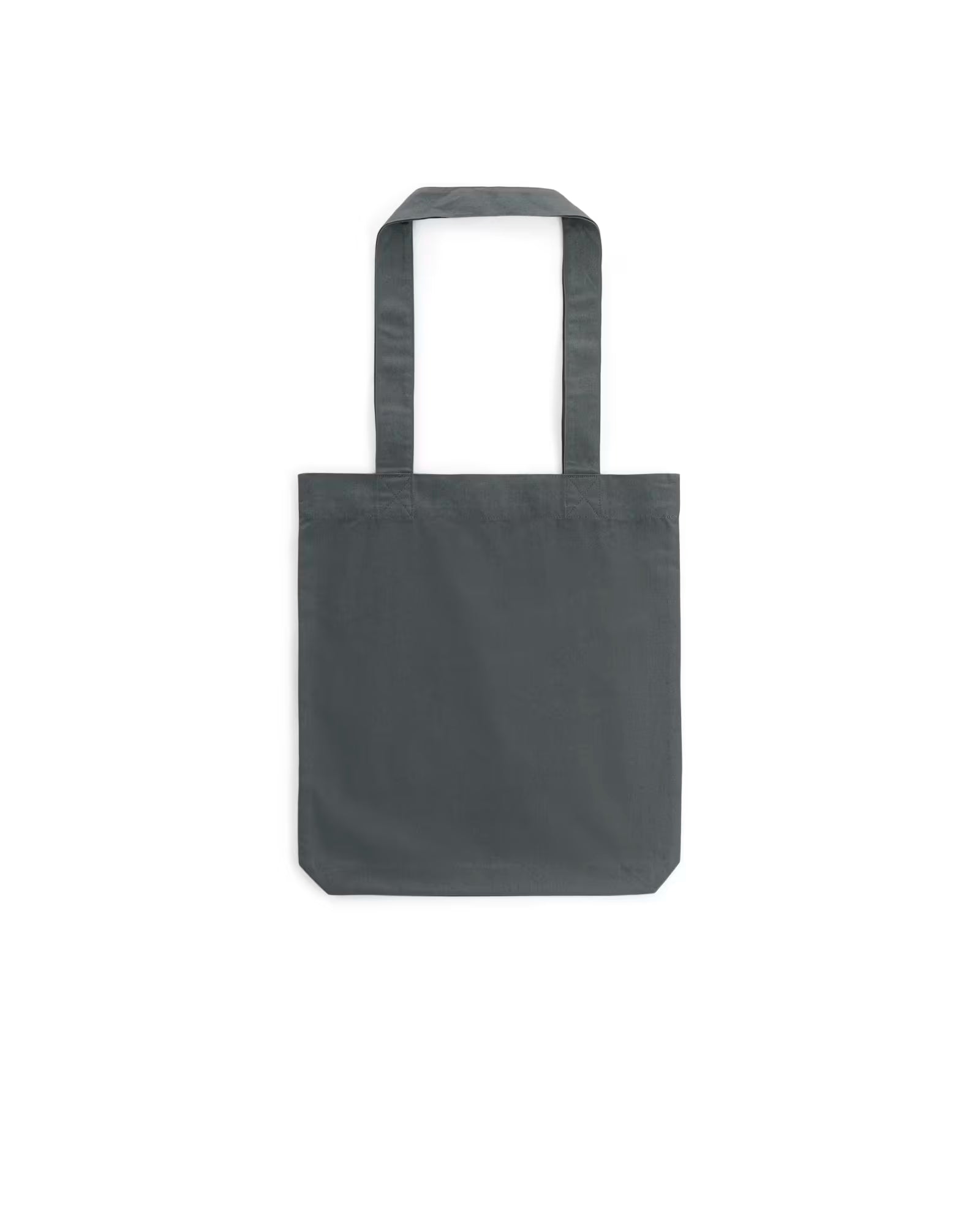 charcoal grey unisex canvas tote bag studio front view