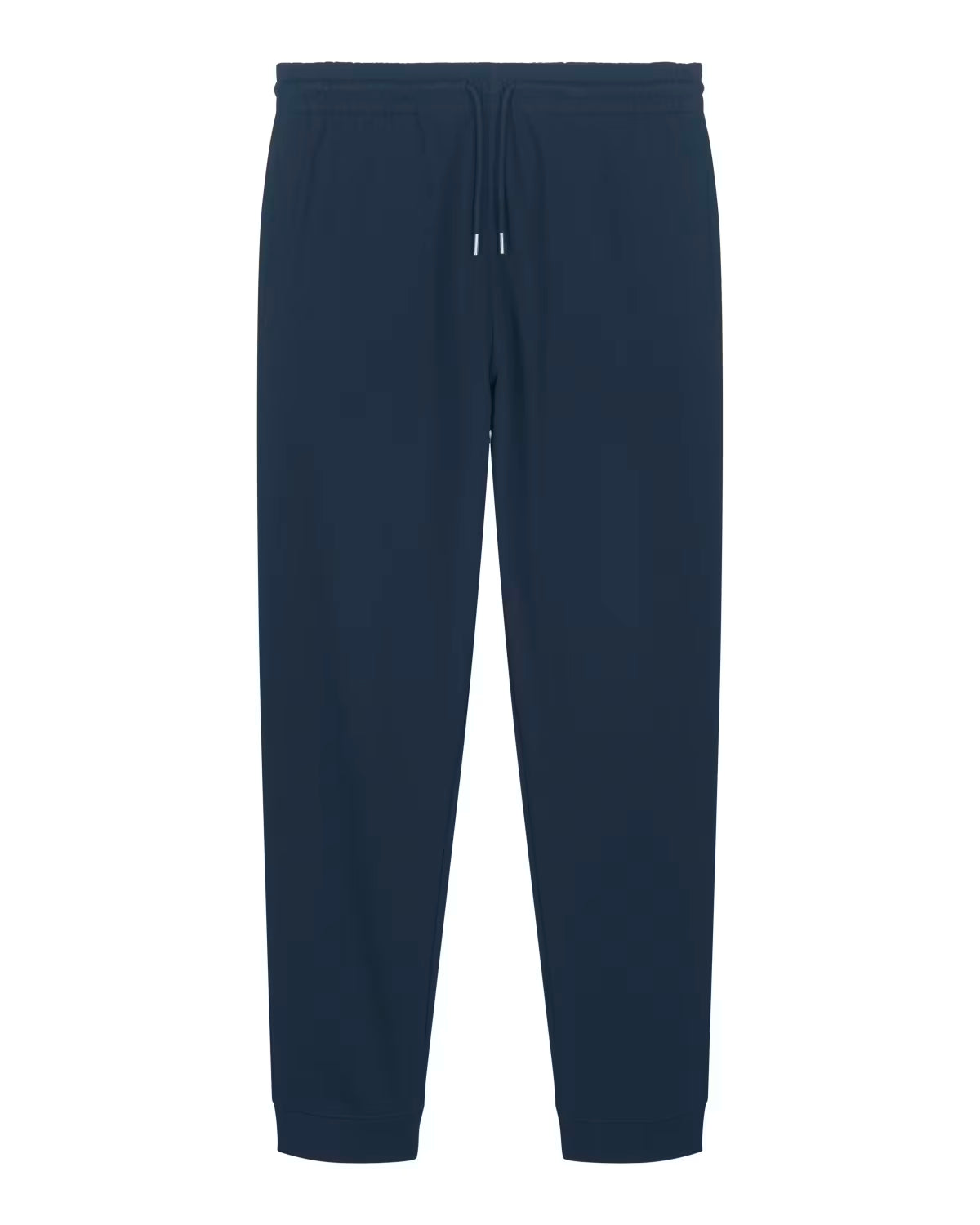 women’s deep green jogger pants front view, organic cotton eco-friendly merch