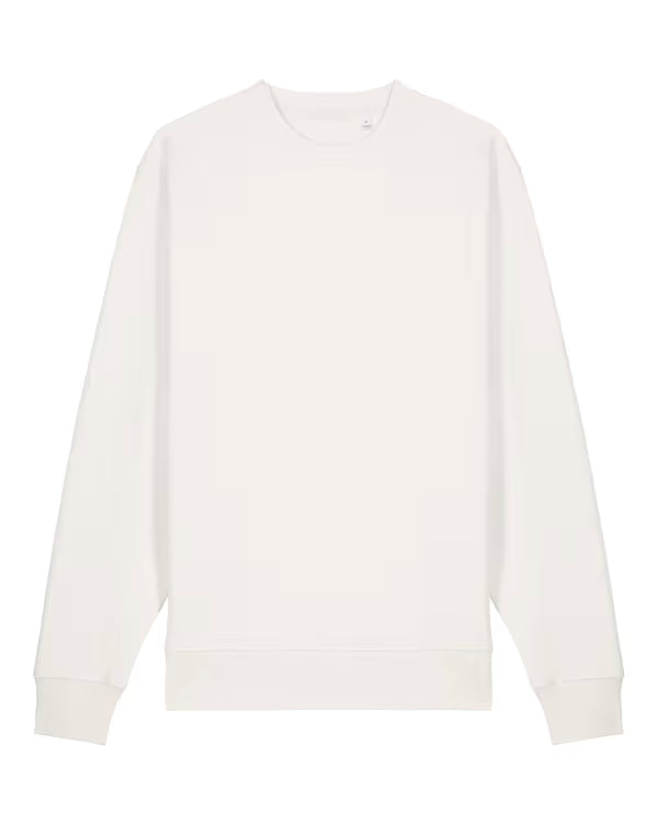 classic white unisex crewneck sweatshirt studio front view