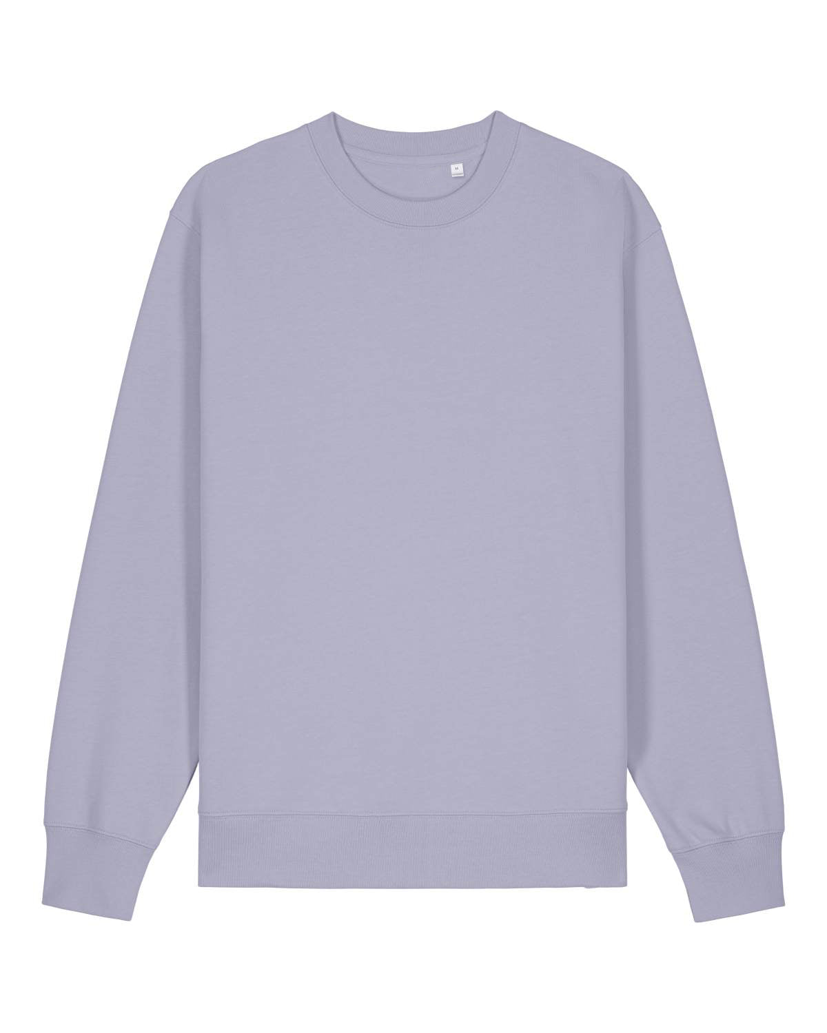 Light purple unisex cotton sweatshirt on a white background