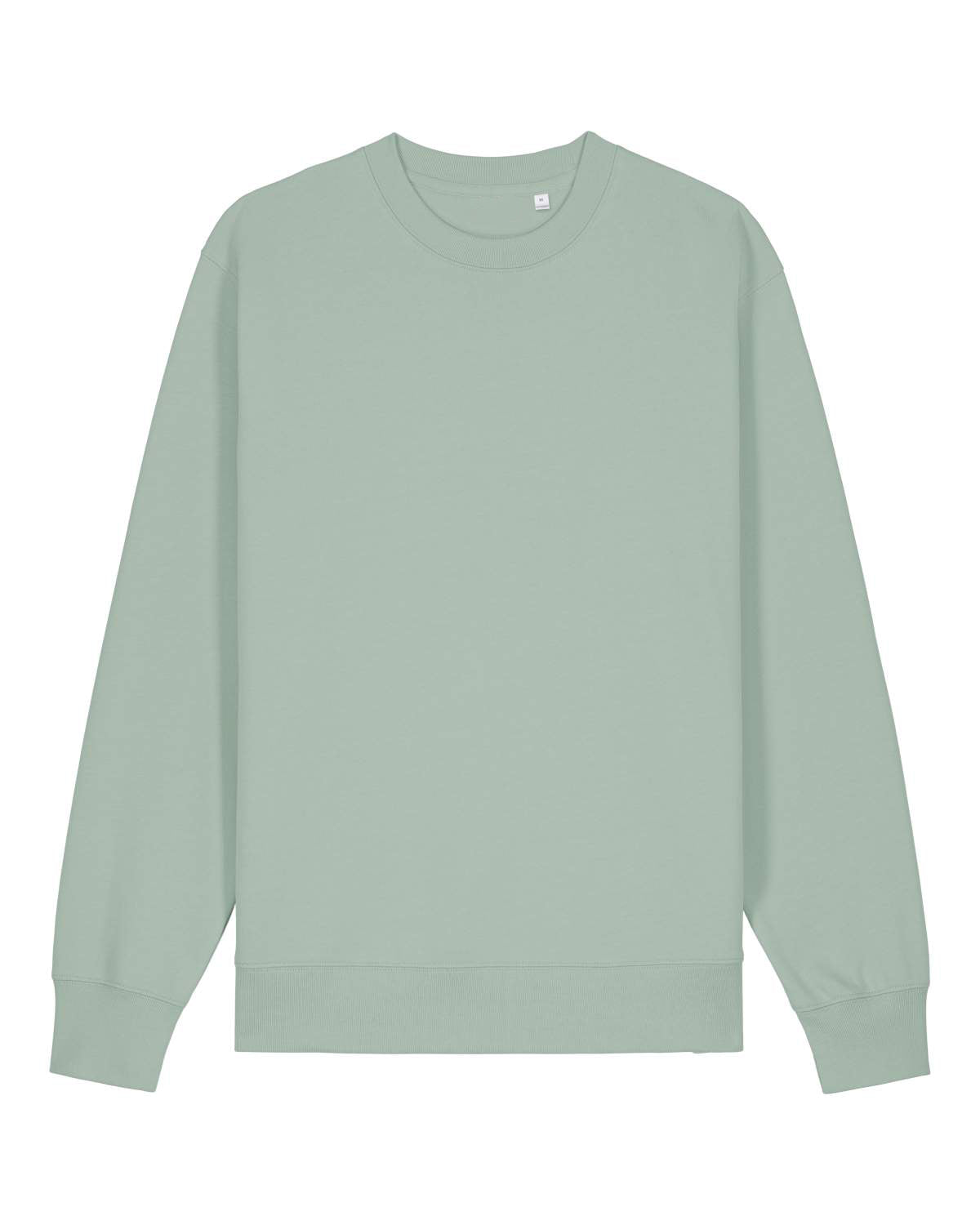 Light green unisex cotton sweatshirt on a white background