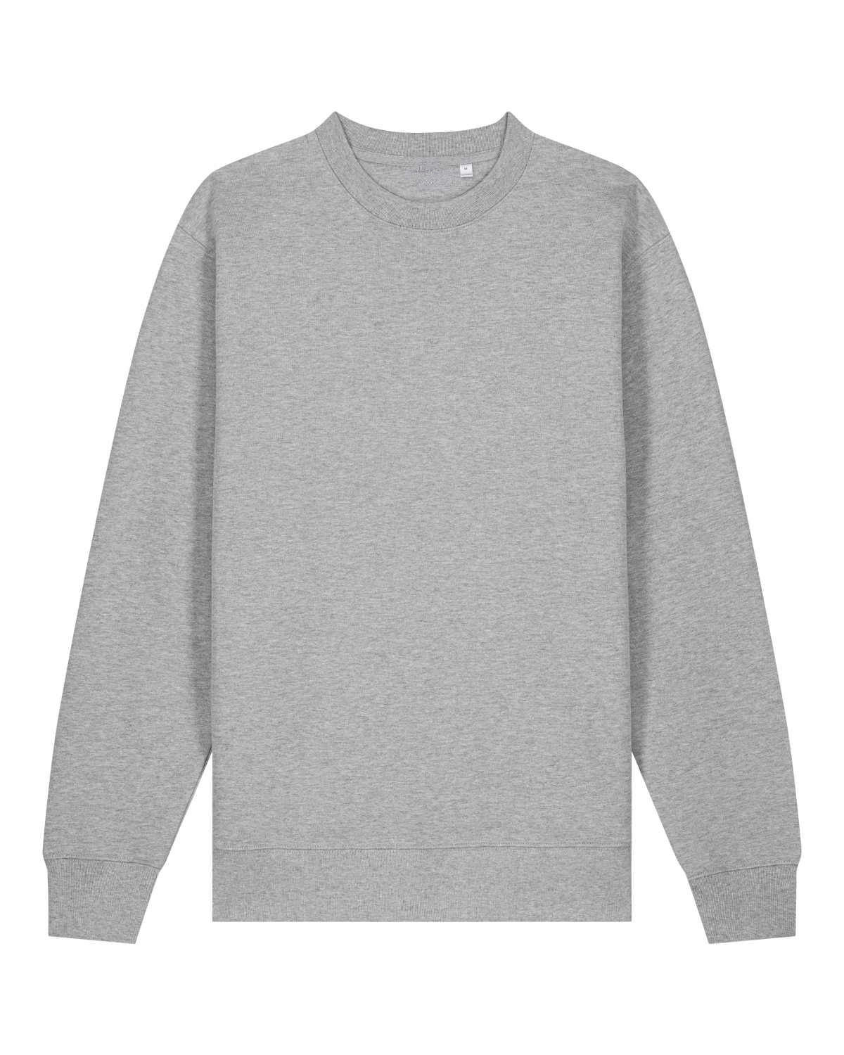 Gray unisex cotton sweatshirt on a white background
