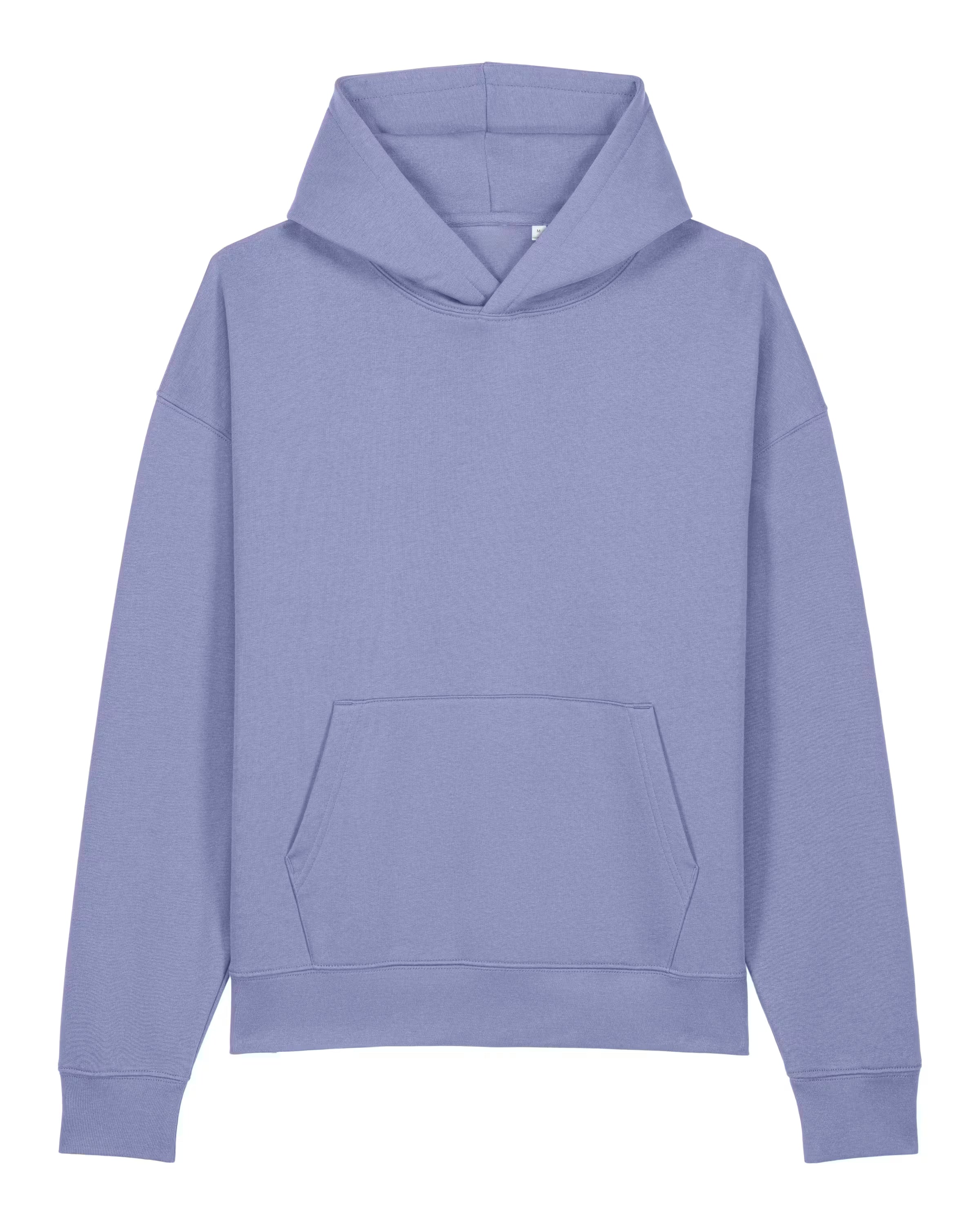 Purple  unisex cotton hoodie on a white background