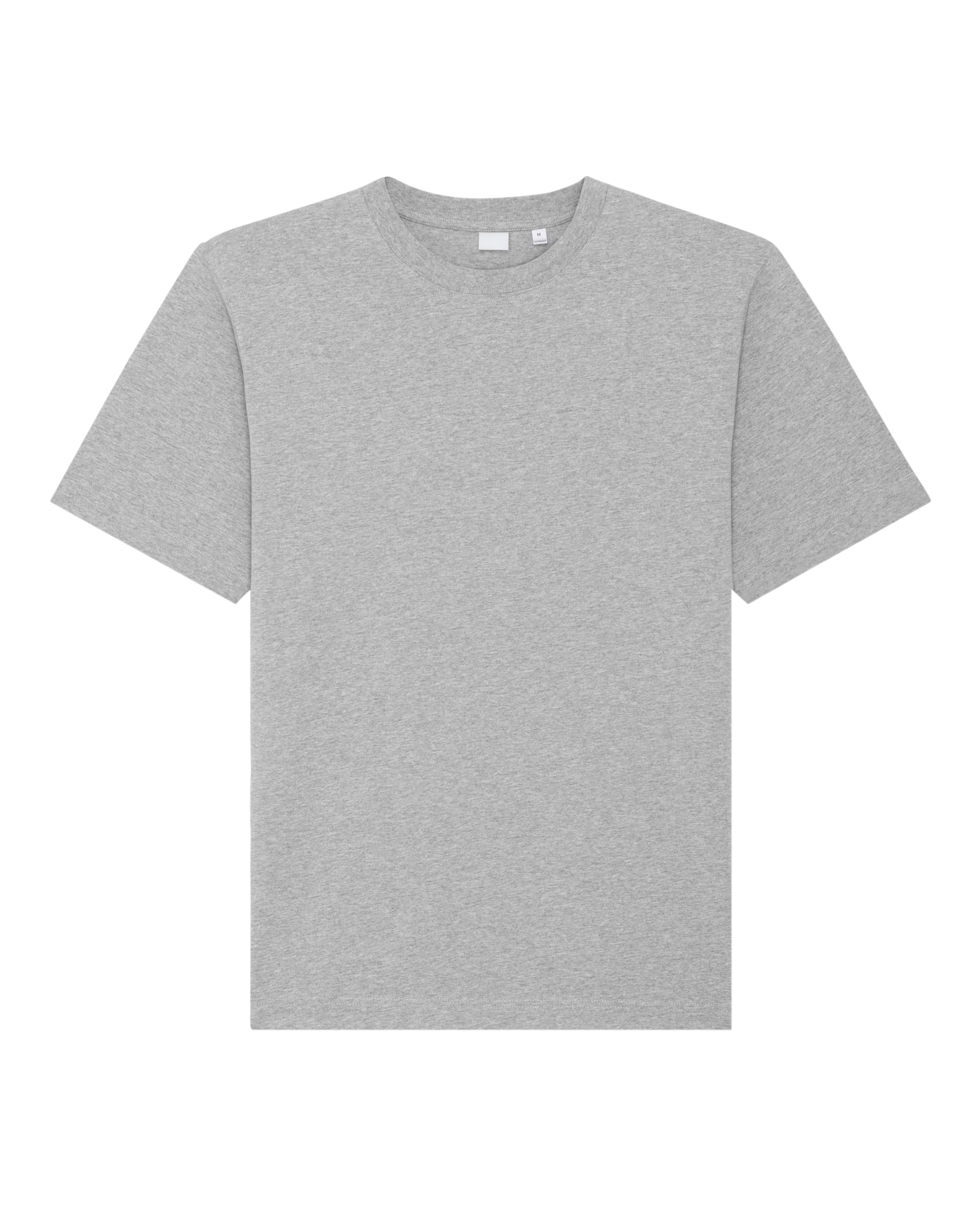 light grey unisex cotton t-shirt studio front view
