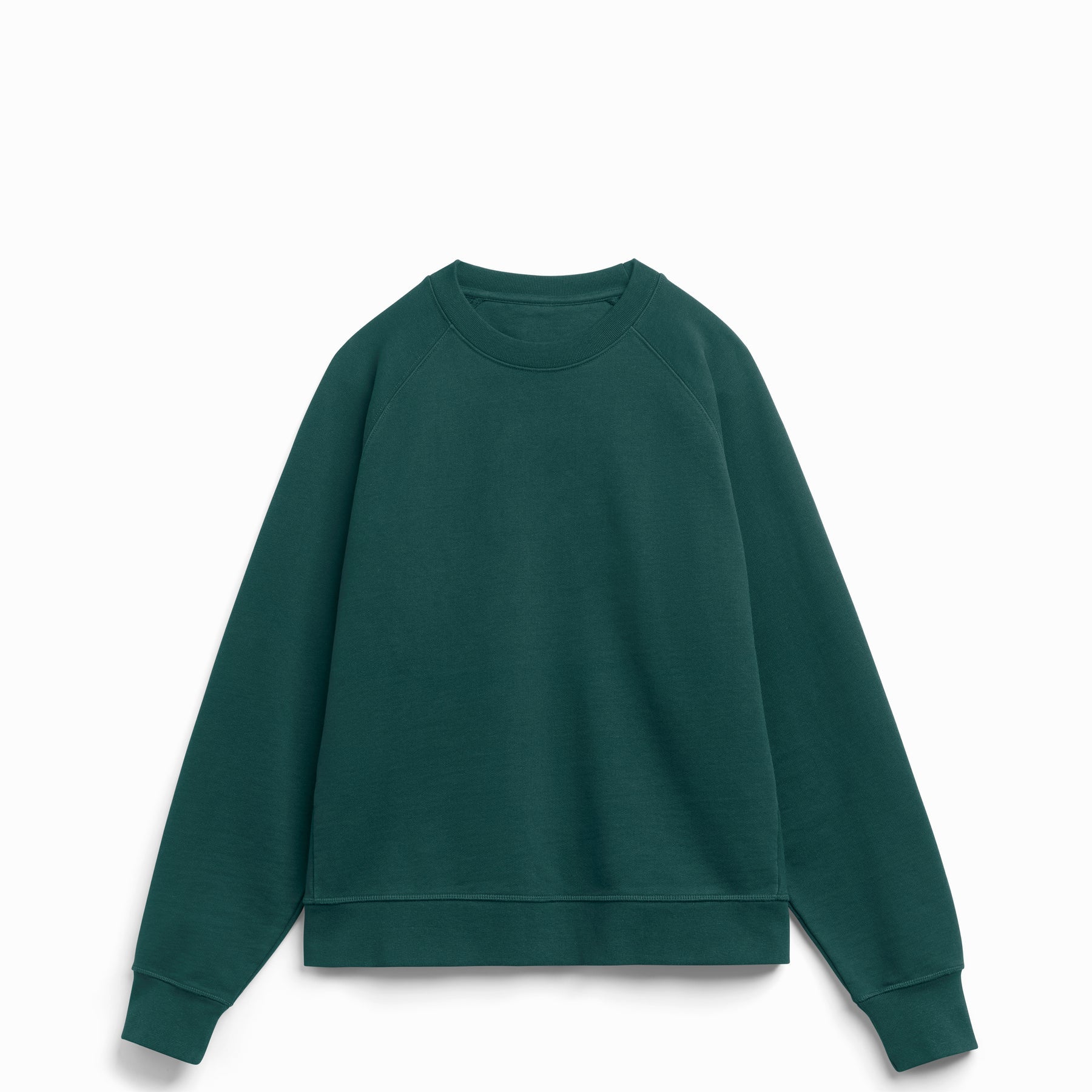 The Relaxed Crewneck Pine green unisex organic cotton