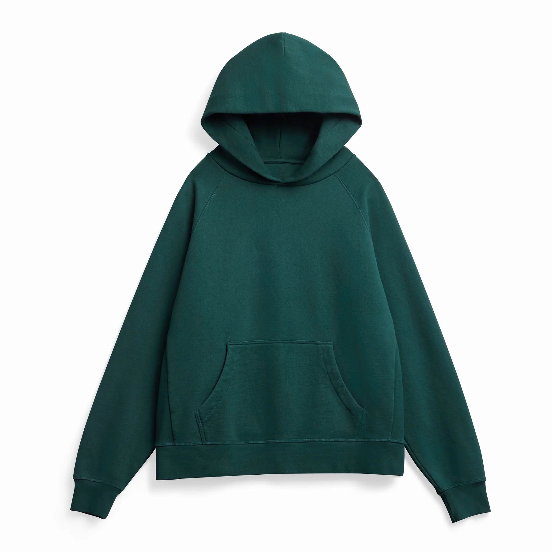 Relaxed Hoodie pine green unisex organic cotton