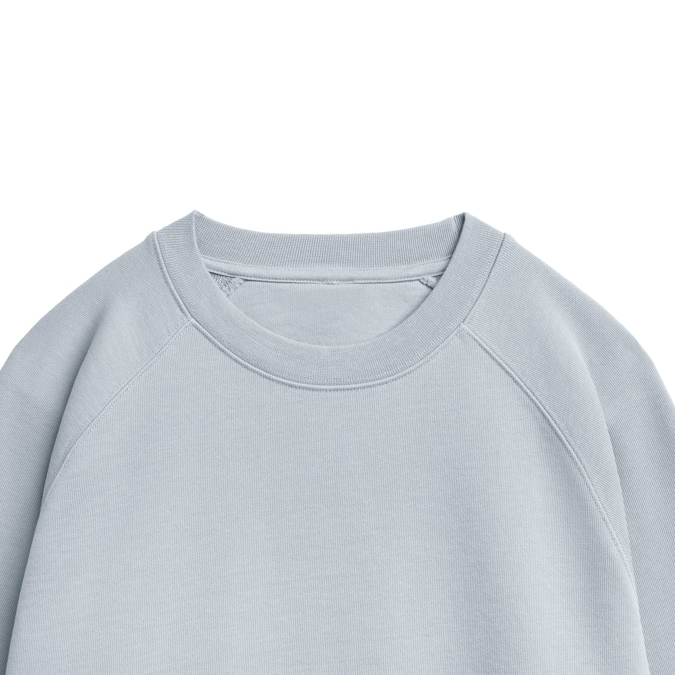 Light blue The Relaxed Crewneck detail organic french terry fabric