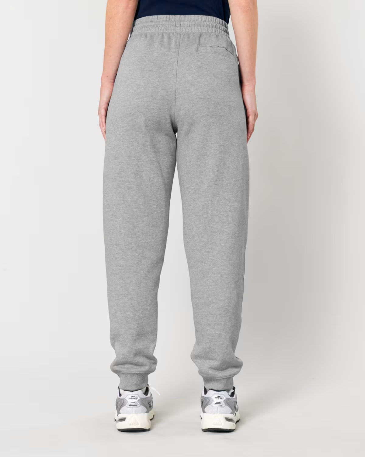 men’s light grey jogger pants front view, organic cotton custom merchandise