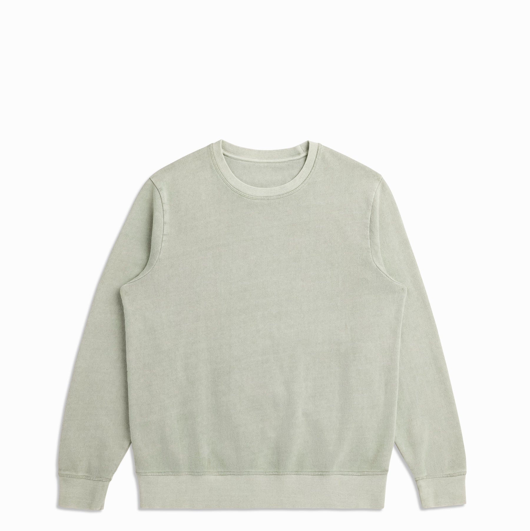 The Classic Crewneck sage green unisex sweatshirt front view