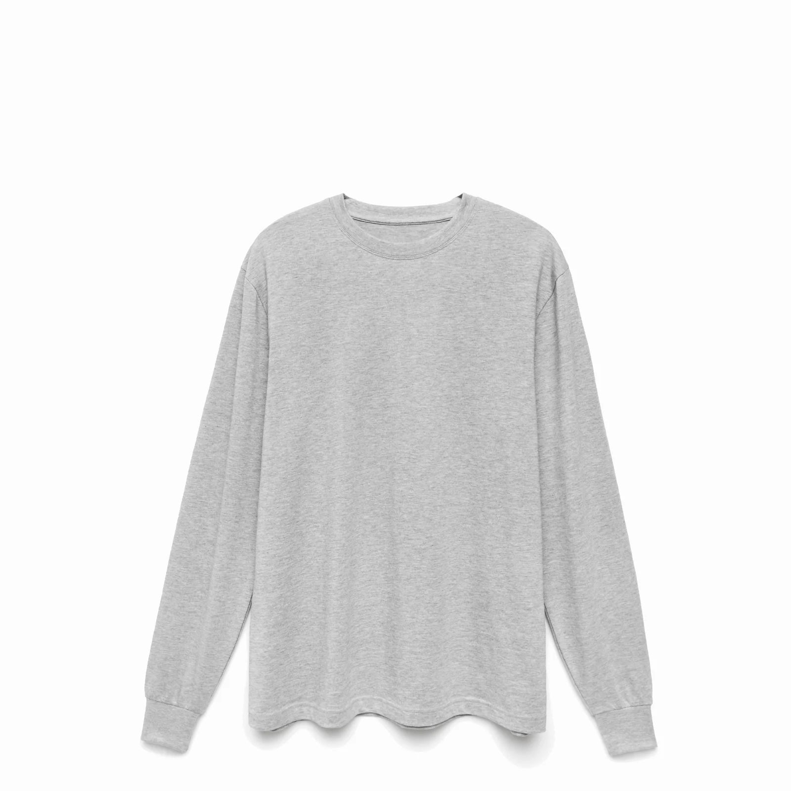 SoftLayer Longsleeve in heather grey – back view on white background