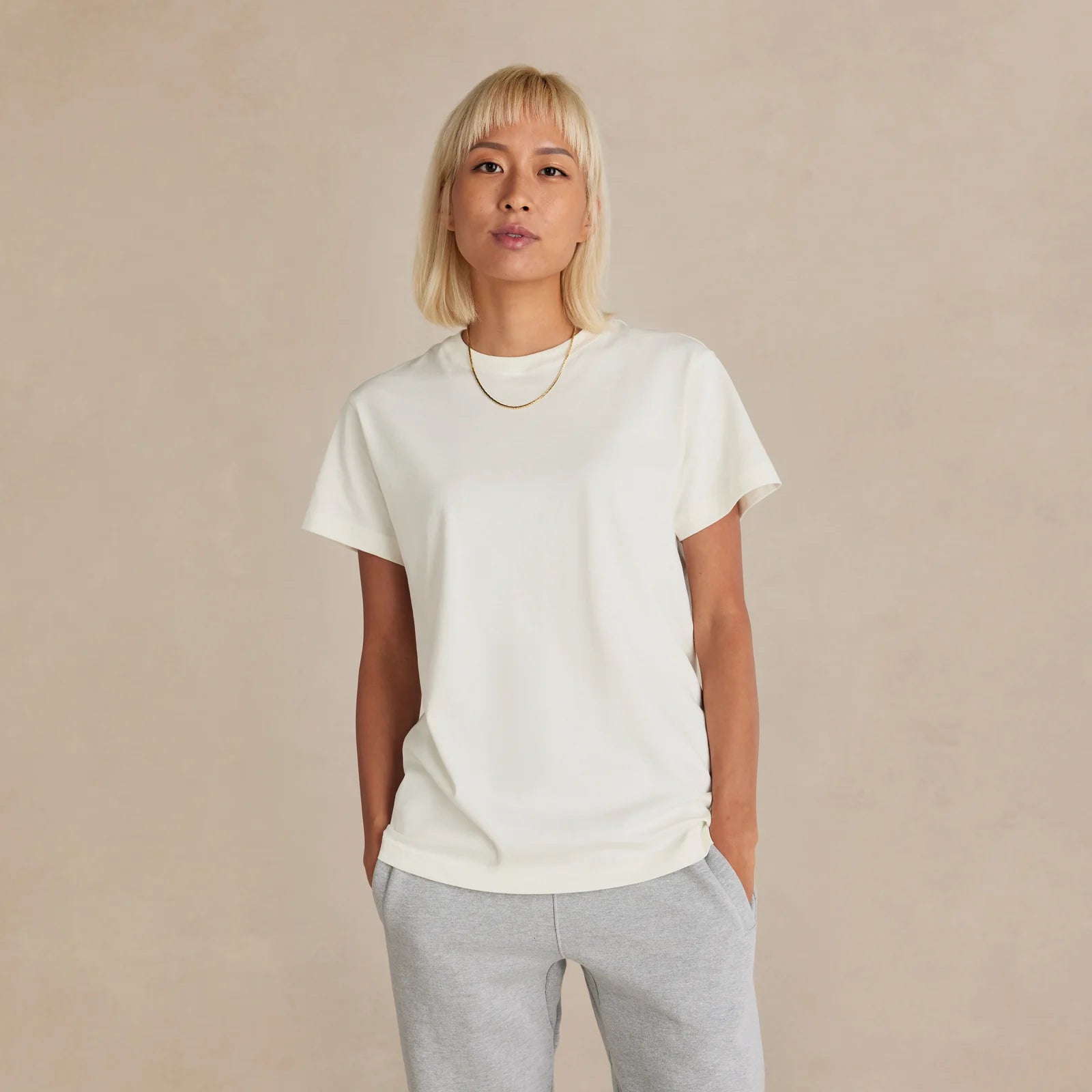 SoftLayer Tee white worn on female model