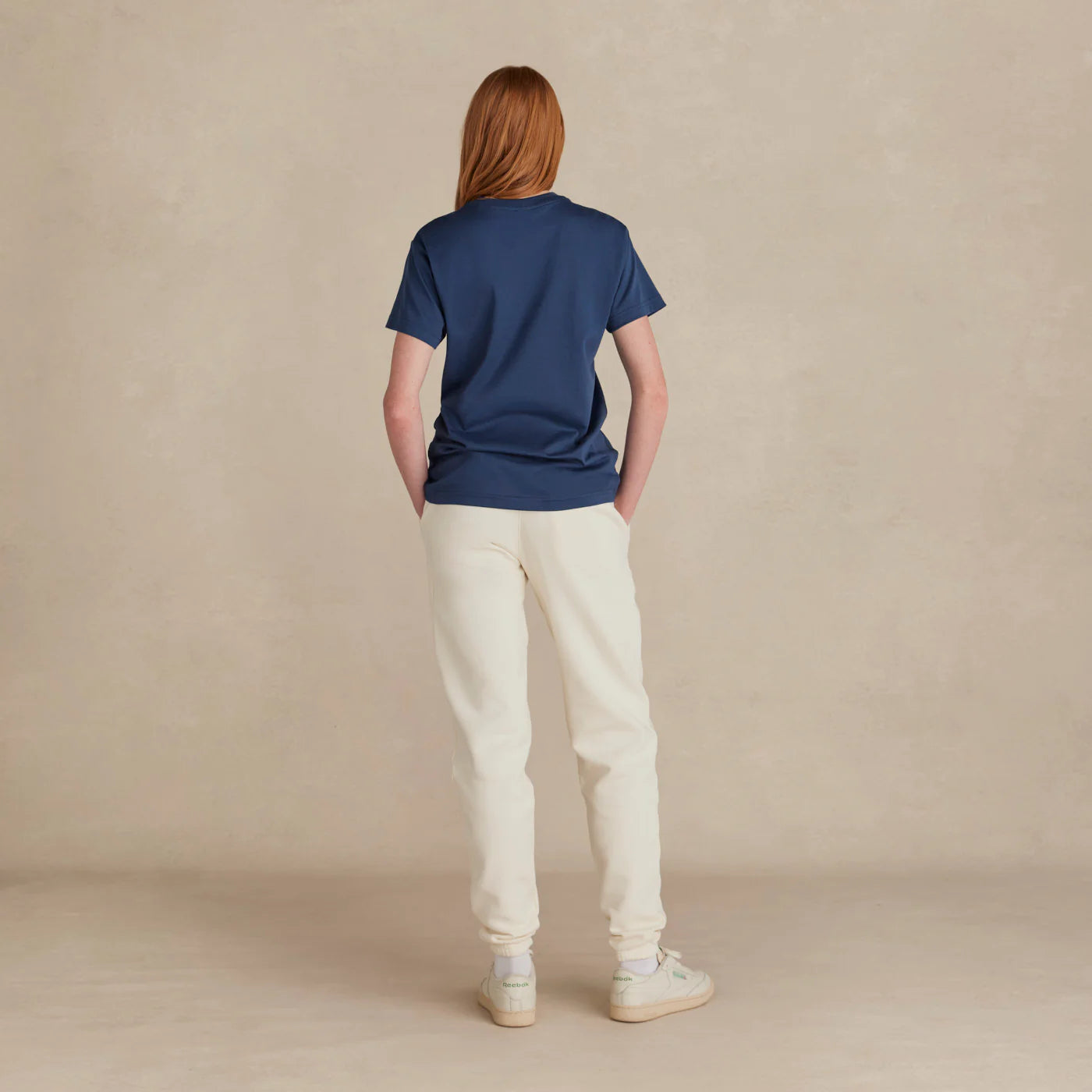 SoftLayer Tee navy worn on female model