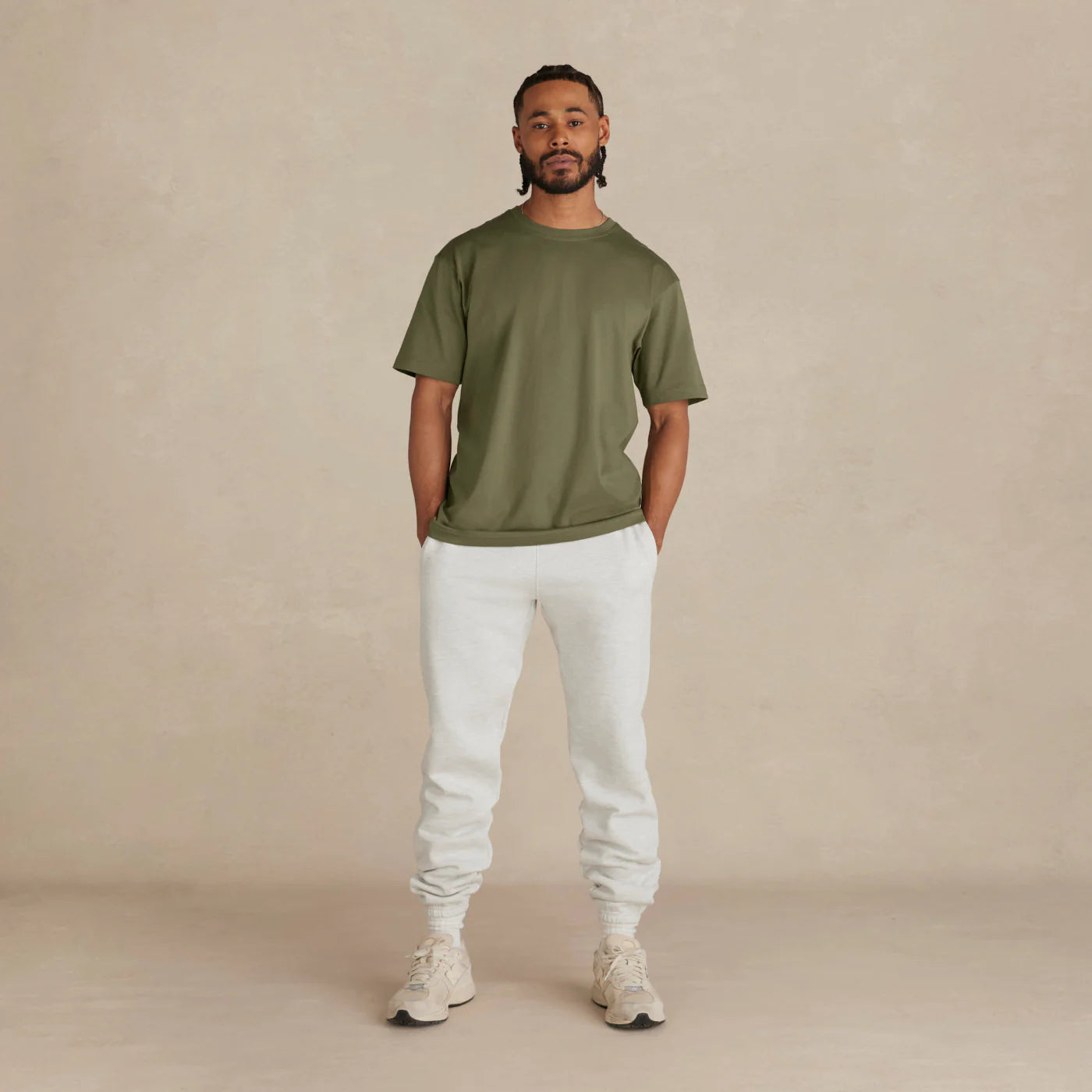 SoftLayer Tee forest green worn on male model