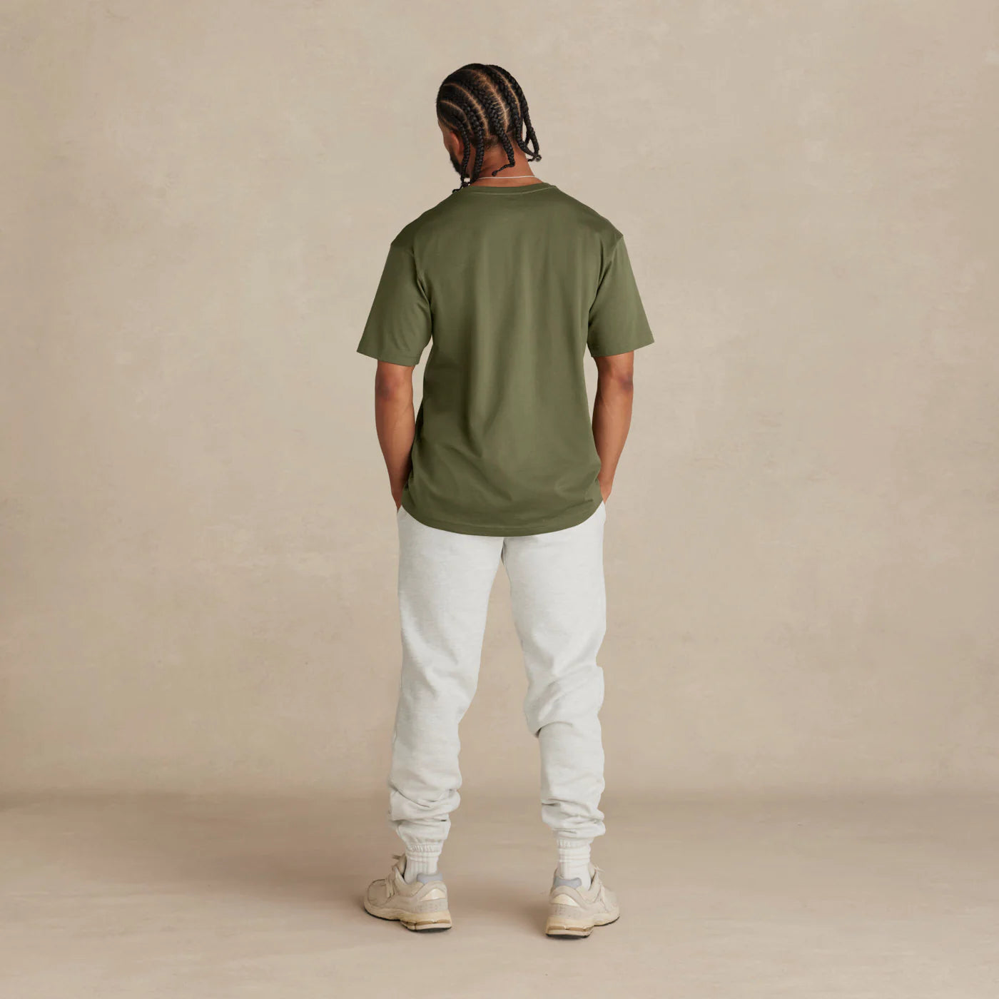 SoftLayer Tee forest green worn on male model