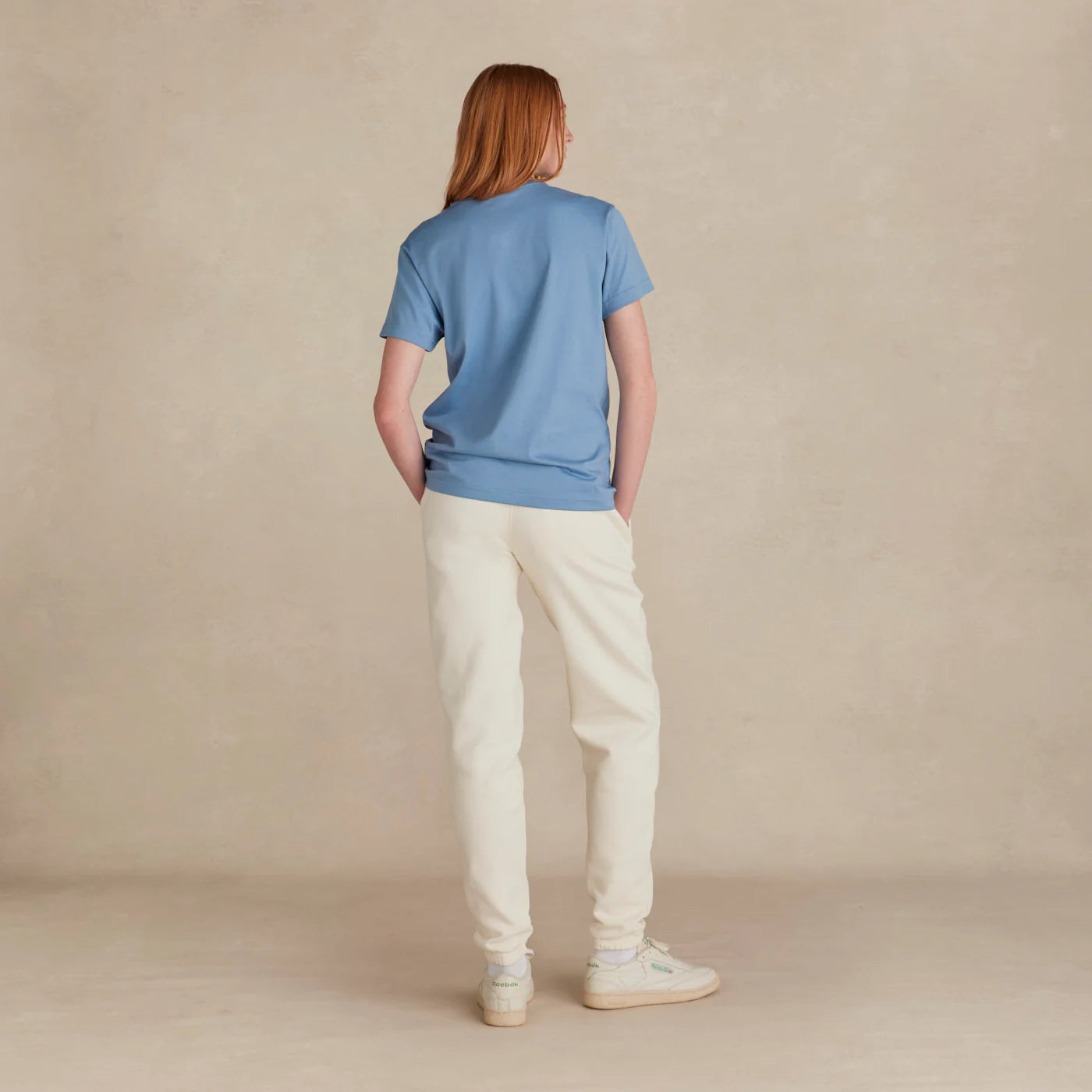 SoftLayer Tee light blue worn on female model
