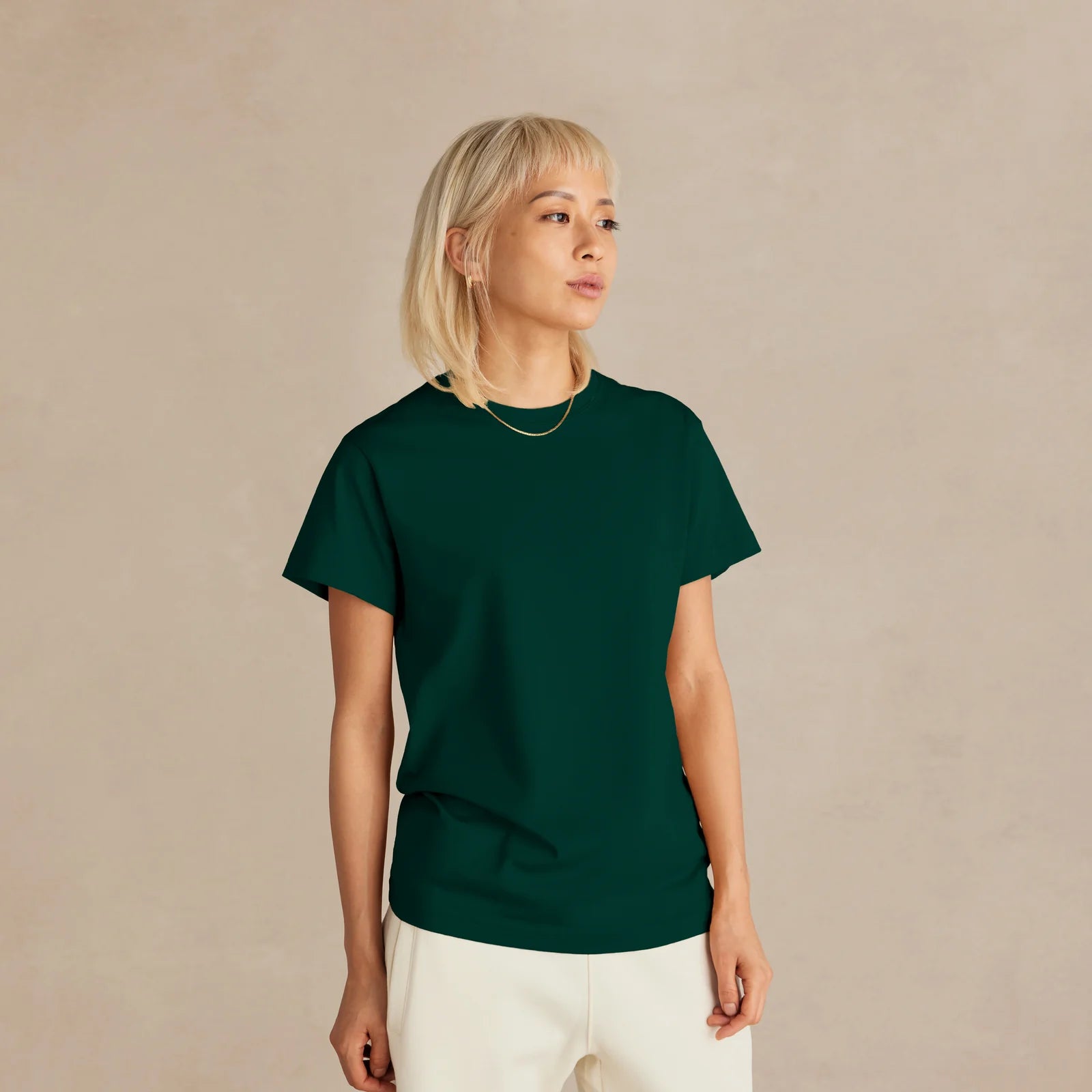 SoftLayer Tee rain forest  worn on female model