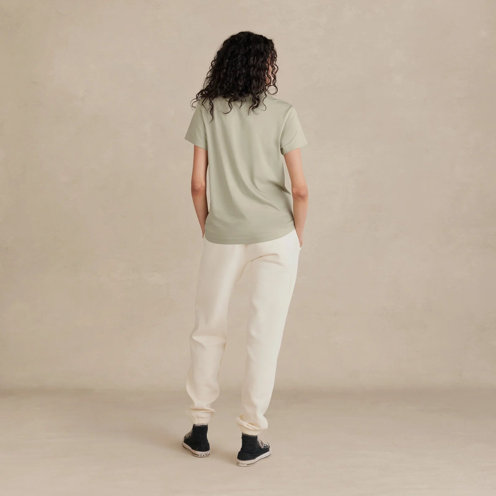 SoftLayer Tee sage worn on model