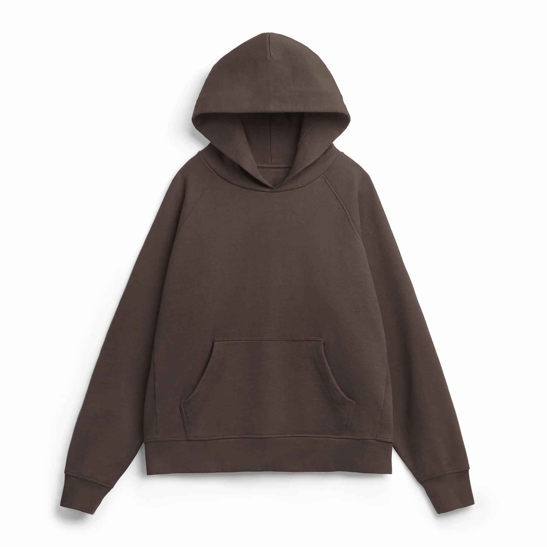 Relaxed Hoodie dark brown unisex organic cotton
