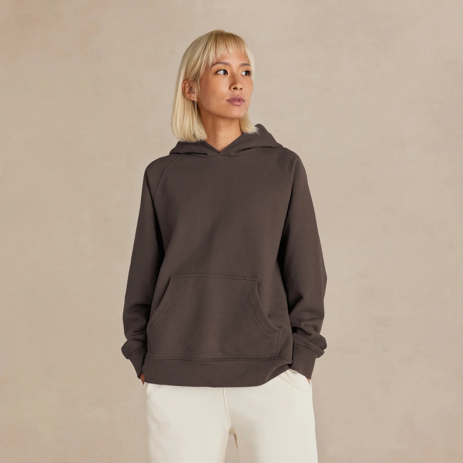 Unisex chocolate brown hoodie oversized fit