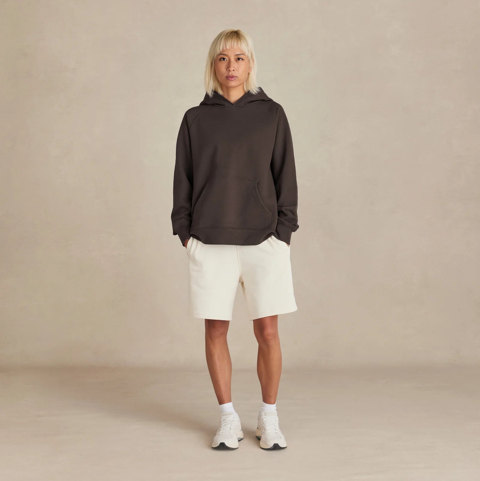 Unisex chocolate brown hoodie oversized fit