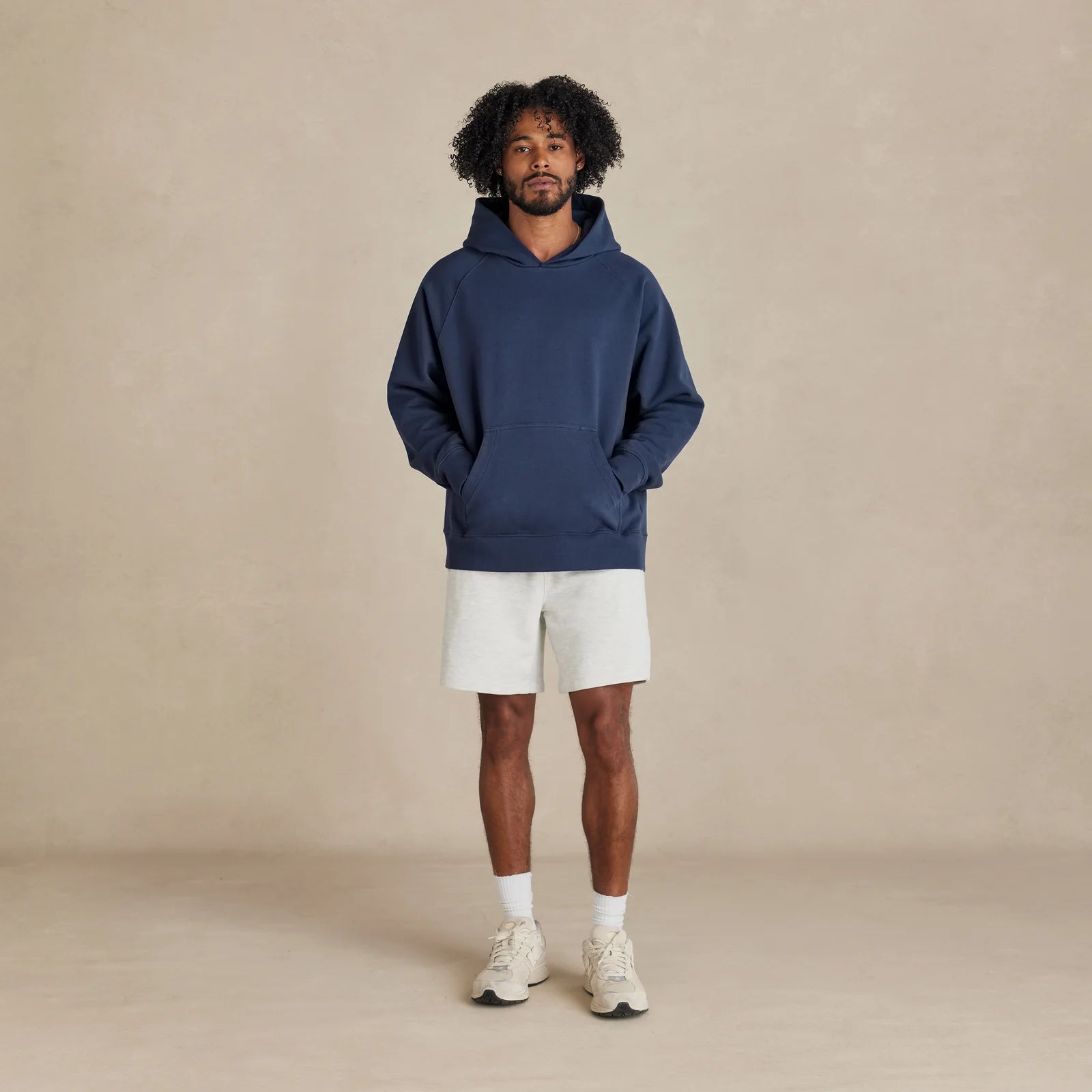 Men’s navy relaxed hoodie heavyweight fabric