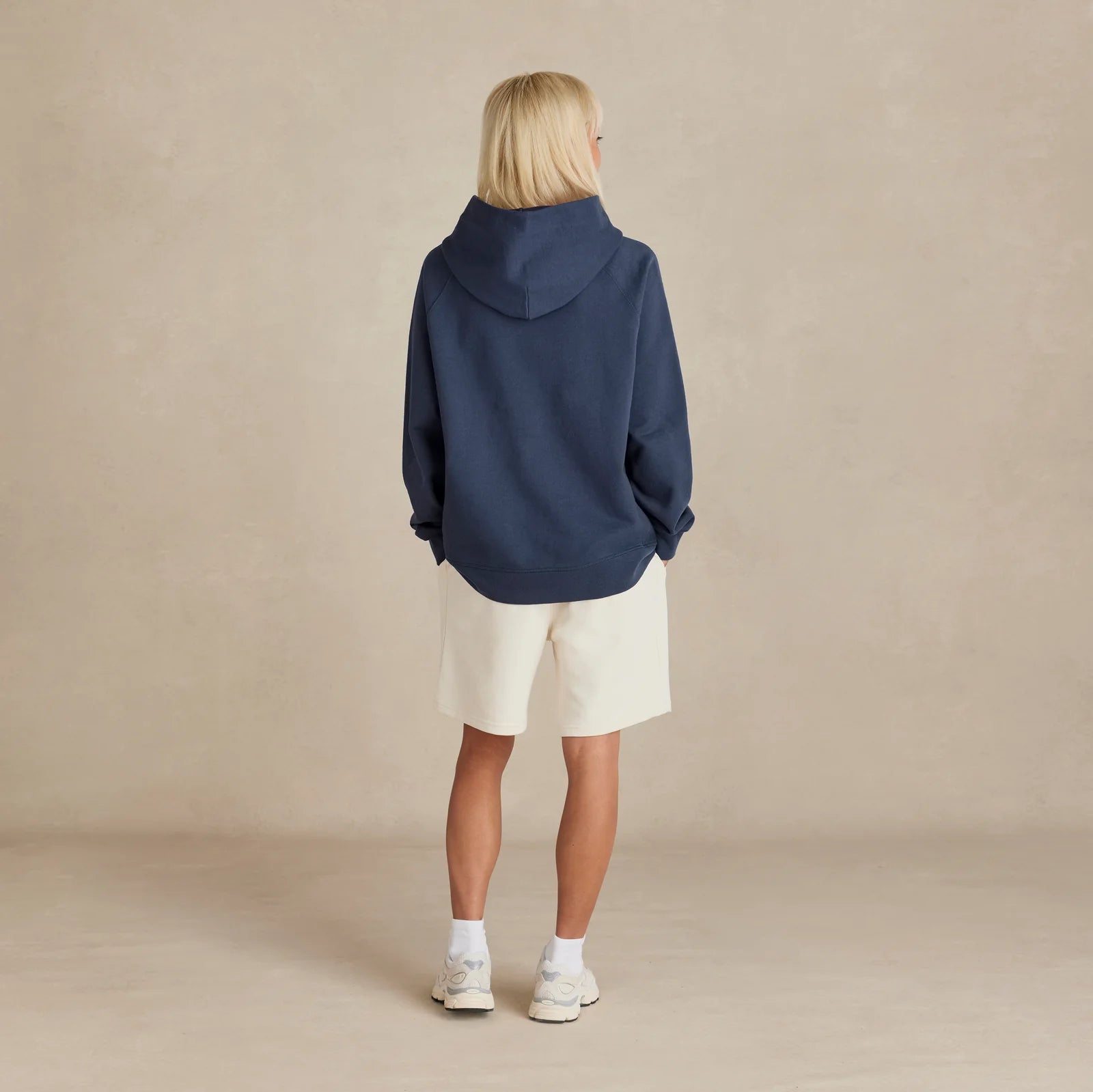 Unisex navy hoodie premium organic cotton