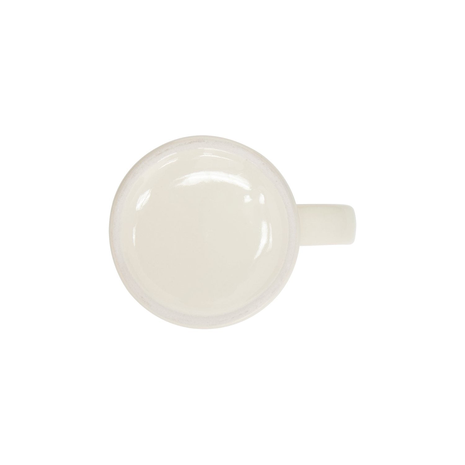 Close-up of retro ceramic mug with thick rim